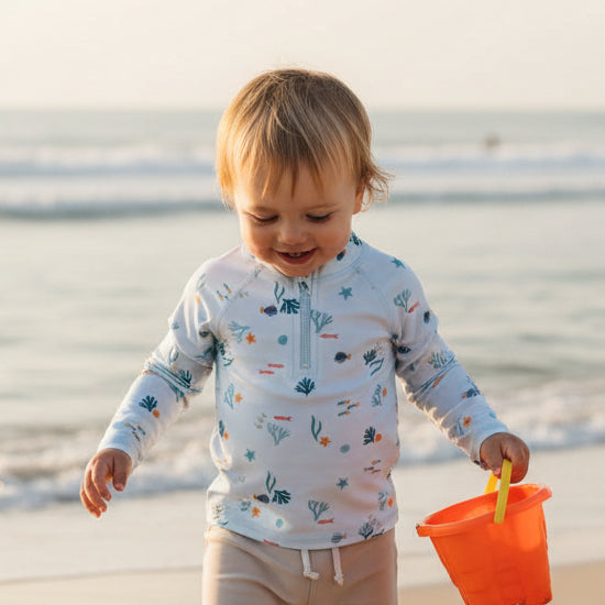 Bade-T-Shirt langarm Ocean Treasures | Little Dutch