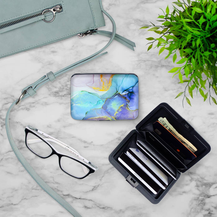 Blue Marble Armored Wallet - RFID blocking