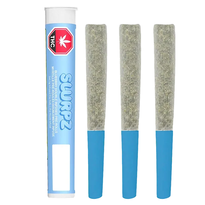 SlurpZ 1.5 g Blueberry Double Infused PRs 3 x 0.5 g Pre-Rolls