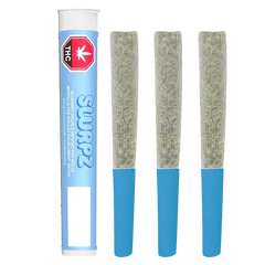SlurpZ 1.5 g Blueberry Double Infused PRs 3 x 0.5 g Pre-Rolls