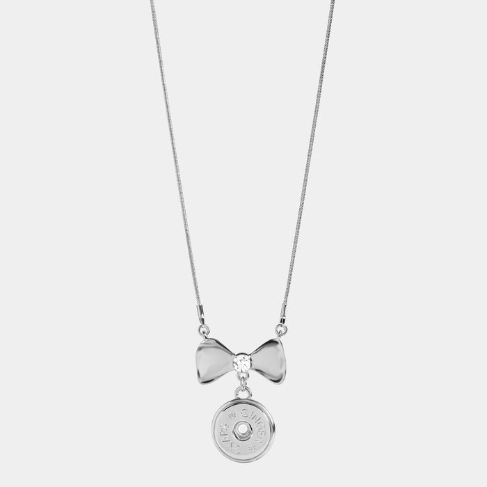 Bow Necklace - Silver