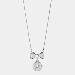 Bow Necklace - Silver