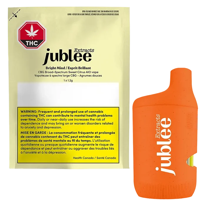 Jublee Extracts 1.2 g Bright Mind Sweet Citrus Liquid Diamond+CBG Disposable Vape Vapes