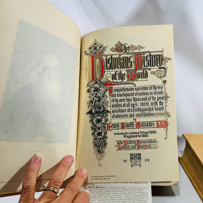 British History Reference Set — The Historians’ History of the World Vol. XVIII and XIX 1907 — Henry Smith Williams | England to 1485 and England 1485-1642,  British History