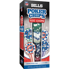 Buffalo Bills 100 Piece Poker Chips General Merchandise TSE Buffalo