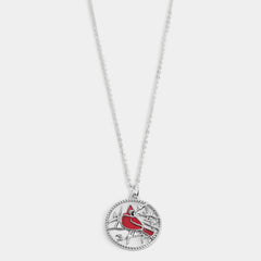 Whispers Cardinal Pendant Necklace - Red