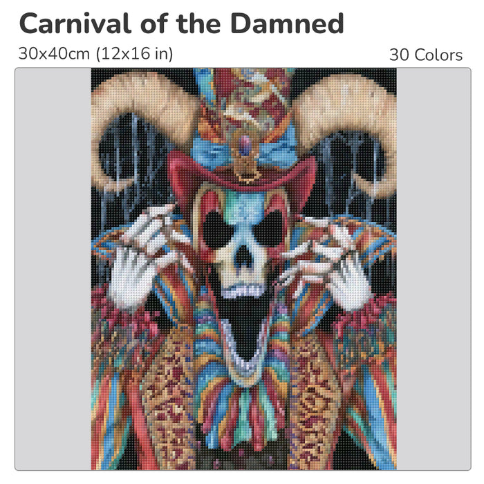 Carnival of the Damned Diamond Painting Kit-30x40cm (12x16 in)-Heartful Diamonds