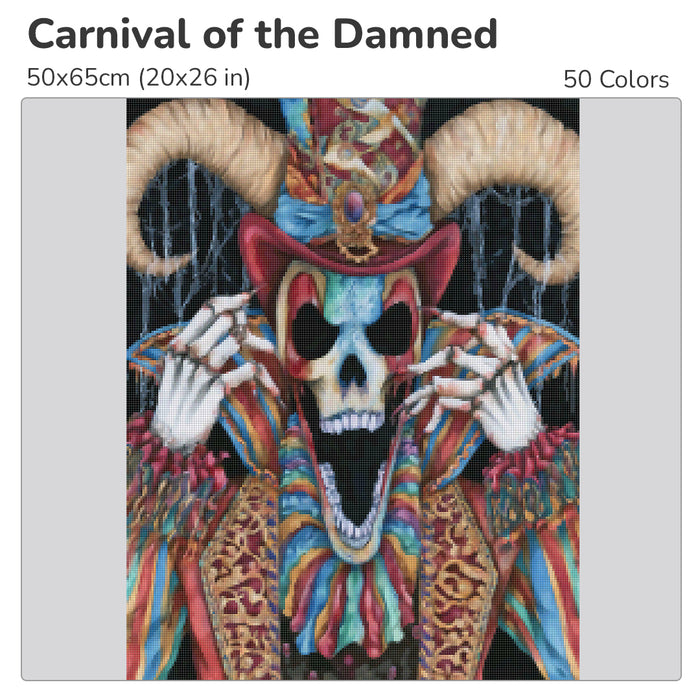 Carnival of the Damned Diamond Painting Kit-40x55cm (16x22 in)-Heartful Diamonds