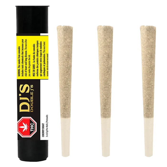 Double J's 1.5 g Cherry Boat PR 3 x 0.5 g Pre-Rolls