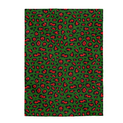 Christmas Leopard Velveteen Plush Blanket All Over Prints