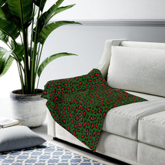 Christmas Leopard Velveteen Plush Blanket All Over Prints
