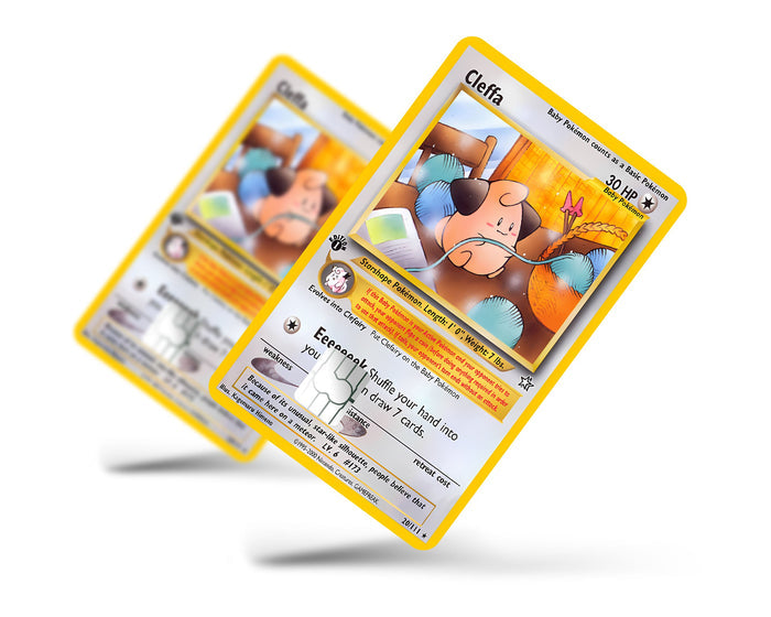 Anime Town Creations Credit Card Cleffa Pokemon Card Full Skins - Anime Pokemon Credit Card Skin