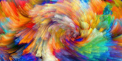 Colorful Dreams: Rainbow Cloud Splash Abstract