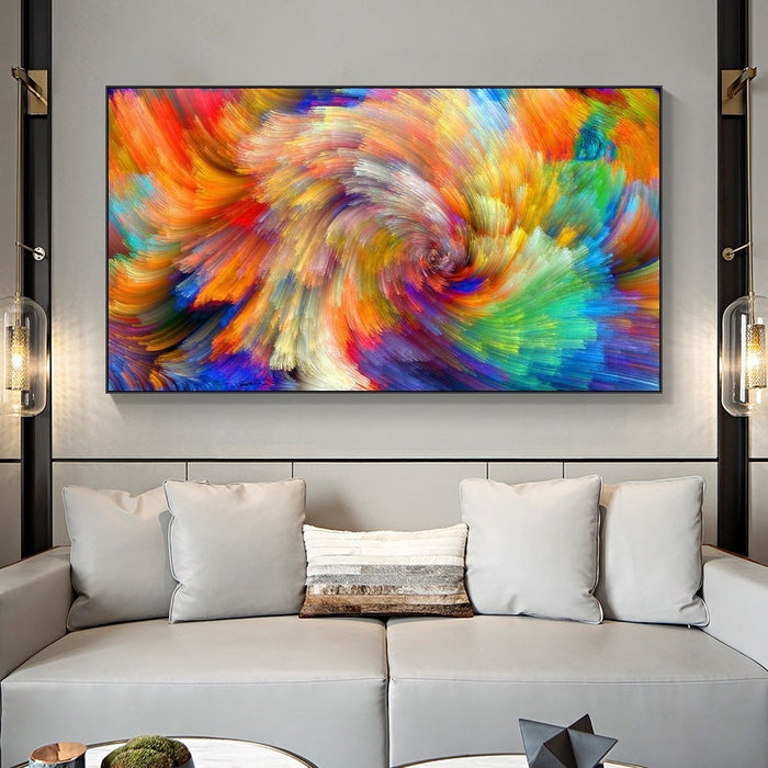 Colorful Dreams: Rainbow Cloud Splash Abstract