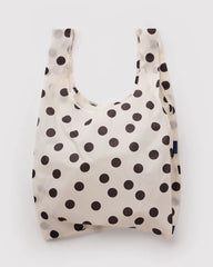 Cream and Black Polka Dot Reusable Bag