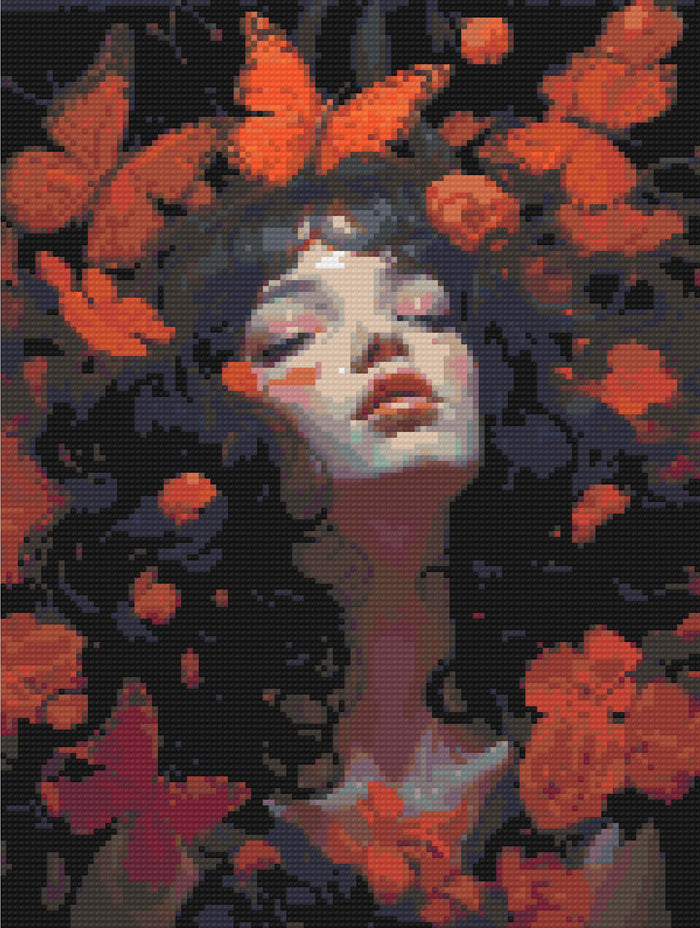 Crimson Dreams Diamond Painting Kit-30x40cm (12x16 in)-Heartful Diamonds