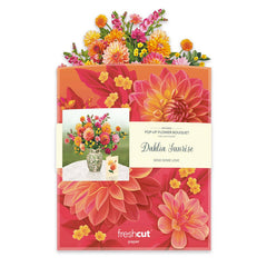 Dahlia Sunrise - Pop Up Card