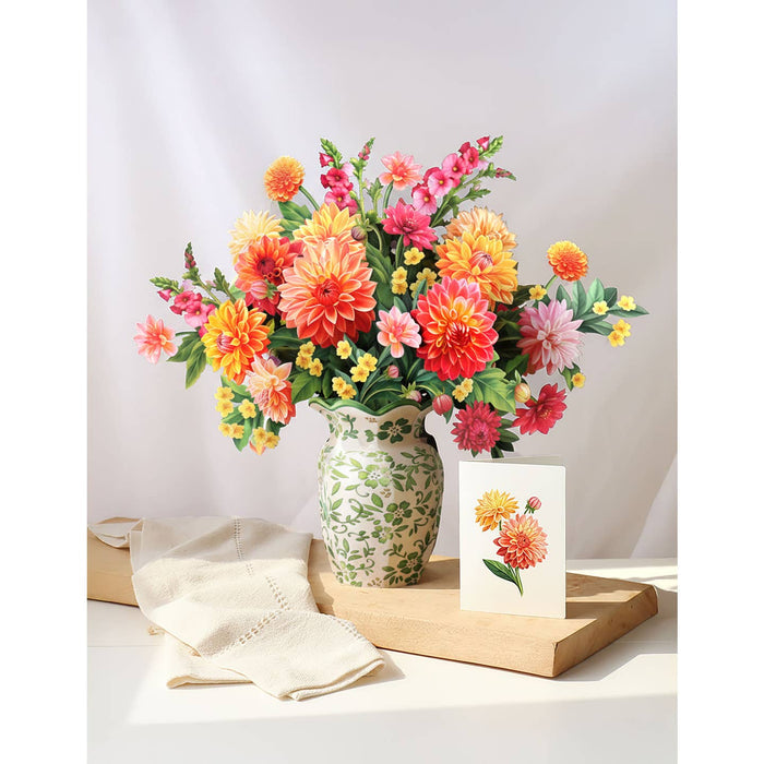 Dahlia Sunrise - Pop Up Card