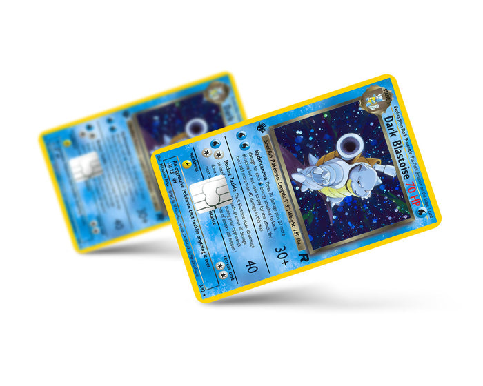 Anime Town Creations Credit Card Dark Blastoise Pokemon Card Full Skins - Anime Pokemon Credit Card Skin
