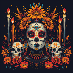 Dia de los Muertos Diamond Painting Kit-30x30cm (12x12 in)-Heartful Diamonds