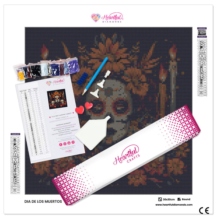 Dia de los Muertos Diamond Painting Kit-50x50cm (20x20 in)-Heartful Diamonds