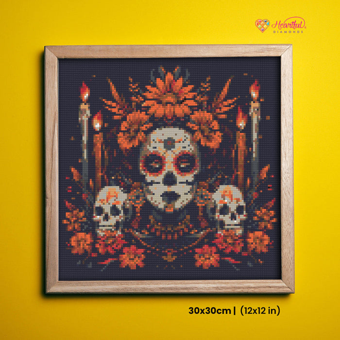 Dia de los Muertos Diamond Painting Kit-50x50cm (20x20 in)-Heartful Diamonds