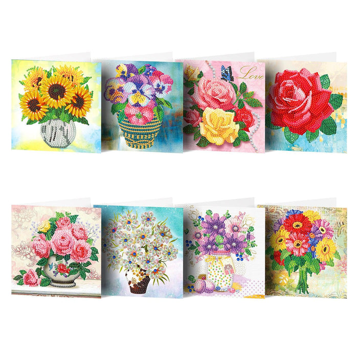 Greeting Cards Set of 8 Diamond Art-Heartful Diamonds