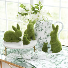 Easter Flocked Standing Bunny Decorative Figurine