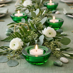 Eastland Chunky Tealight Candle Holder Green Set of 96