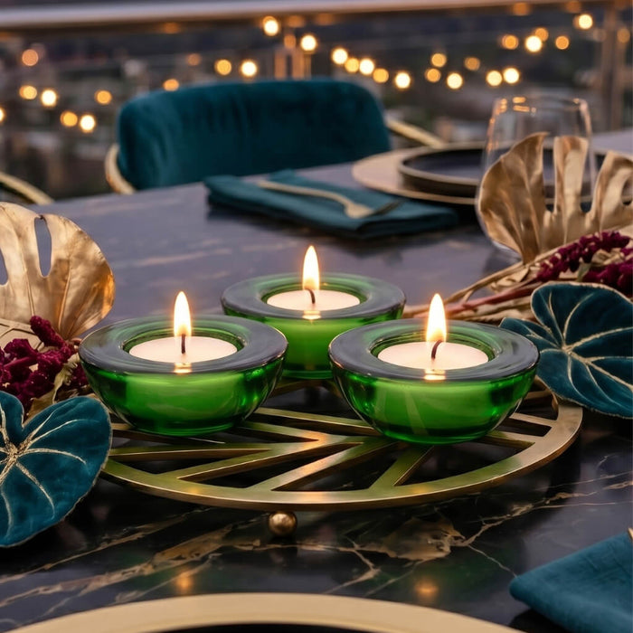 Eastland Chunky Tealight Candle Holder Green Set of 96
