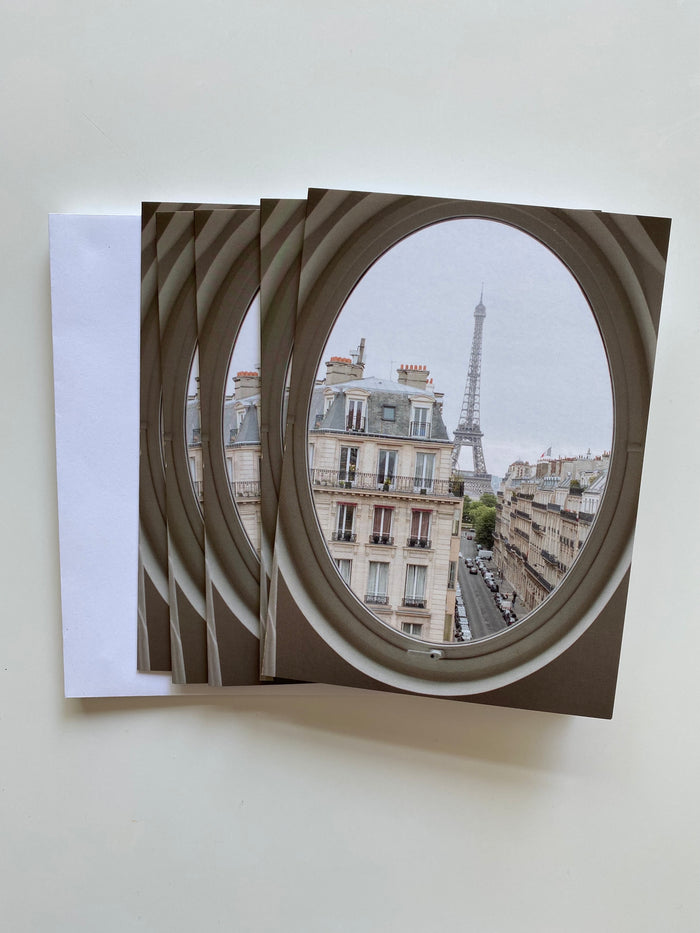 Eiffel Tower Window Notecard Set
