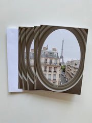 Eiffel Tower Window Notecard Set