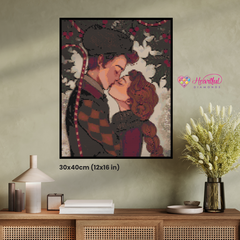 Embrace in the Emerald Ave Diamond Painting Kit-30x40cm (12x16 in)-Heartful Diamonds