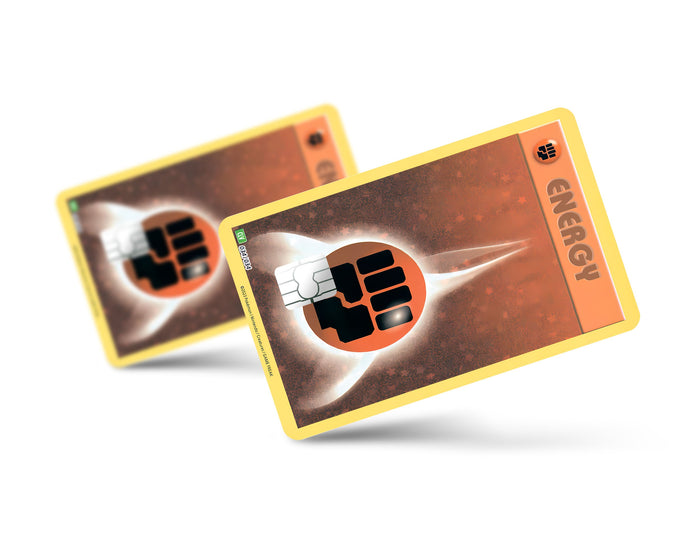 Anime Town Creations Credit Card Fighting Energy Pokemon Card Full Skins - Anime Pokemon Credit Card Skin