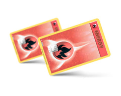 Anime Town Creations Credit Card Fire Energy Pokemon Card Full Skins - Anime Pokemon Credit Card Skin