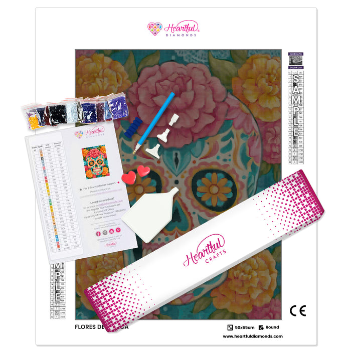 Flores de la Vida Diamond Painting Kit-50x65cm (20x26 in)-Heartful Diamonds