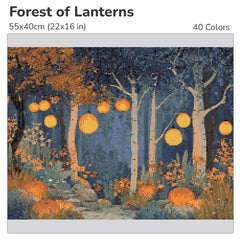Forest of Lanterns Diamond Painting Kit-55x40cm (22x16 in)-Heartful Diamonds