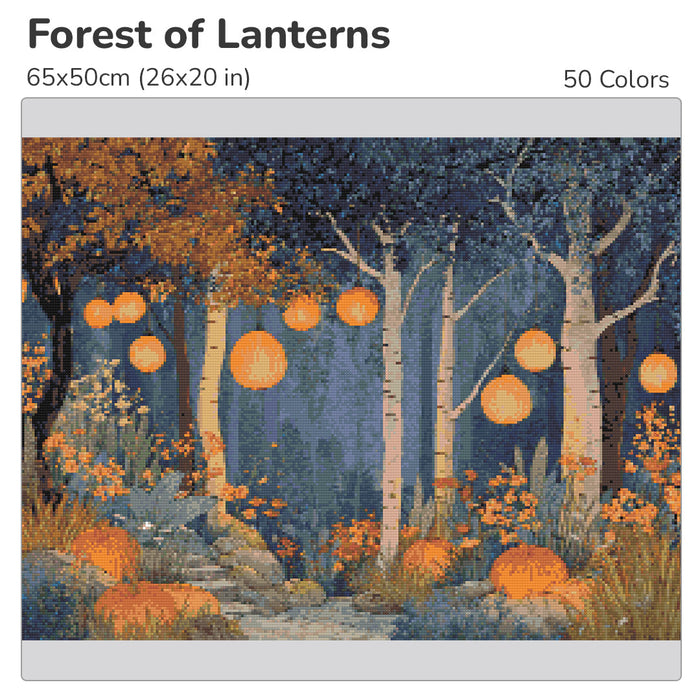 Forest of Lanterns Diamond Painting Kit-55x40cm (22x16 in)-Heartful Diamonds