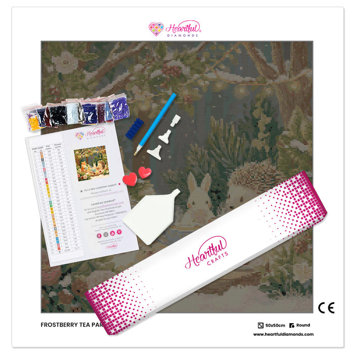 Frostberry Tea Party Diamond Painting Kit-50x50cm (20x20 in)-Heartful Diamonds