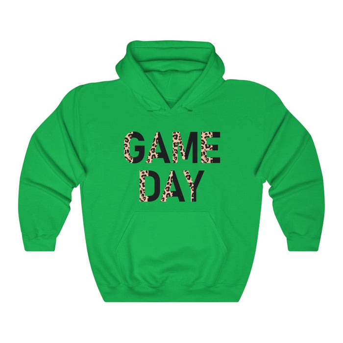 Game Day Hooded Sweatshirt, Leopard Print Game Day Hoodie Hoodie
