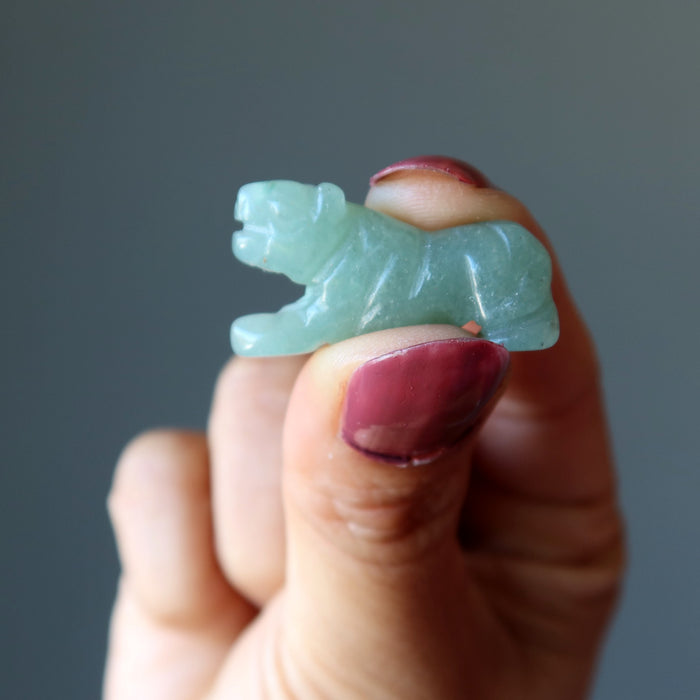 holding Green Aventurine Tiger
