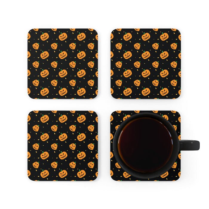 Halloween Corkwood Coaster Set Home Decor