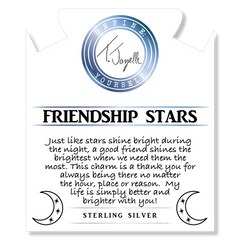 Hemimorphite Gemstone Bracelet with Friendship Stars Sterling Silver Charm
