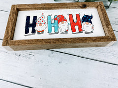 HO HO HO Gnome Christmas Subway Tile Sign