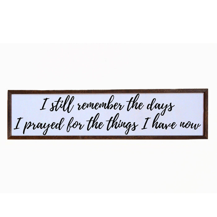I Still Remember The Days Wall Art - Home Décor: Black