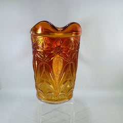 Imperial Marigold Carnival Glass Milk Pitcher, Antique Poinsettia Pattern
