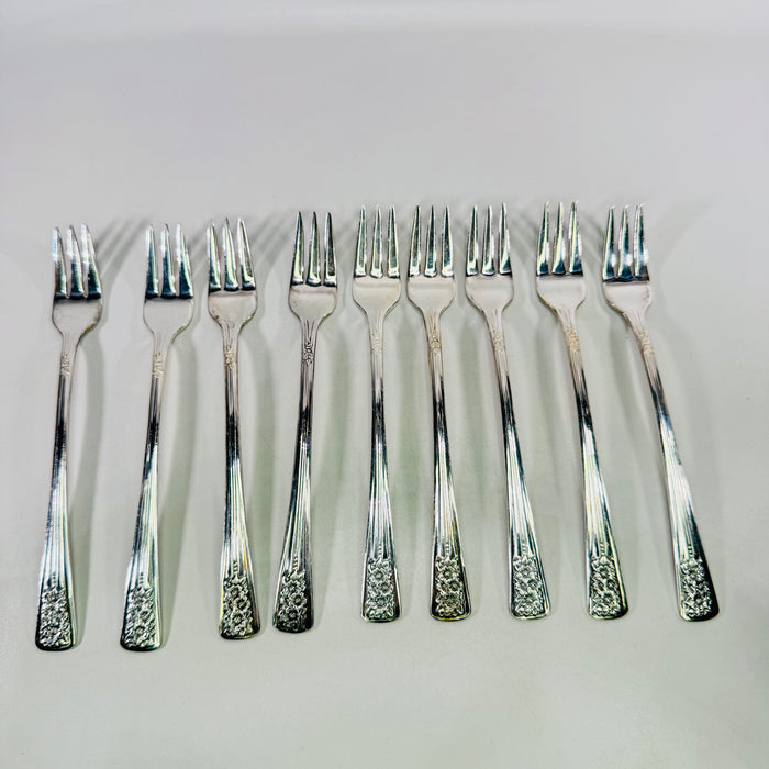 International Silver Silver Belle Cold Meat Forks Set of 9