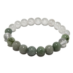 jade and clear quartz bracelet