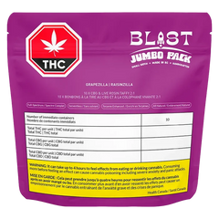 BLAST 10 pack Jumbo Pack Grapeziilla LRO+CBG Higher Chewz Gummies Edibles