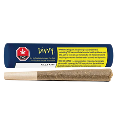 Divvy 1 g Killa Kiwi Distillate Infused PR 1 x 1 g Pre-Rolls